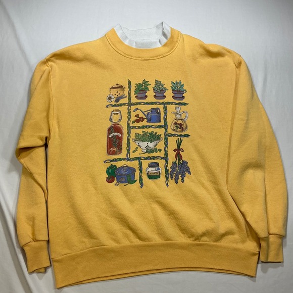 Vintage Gopher Sport Botanical Herb Garden Crewneck Sweatshirt Novelty - Picture 1 of 7